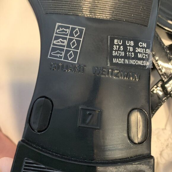 stuart weitzman New Solid Black Jelly Flat Thong Sandals 7 - Picture 8 of 8